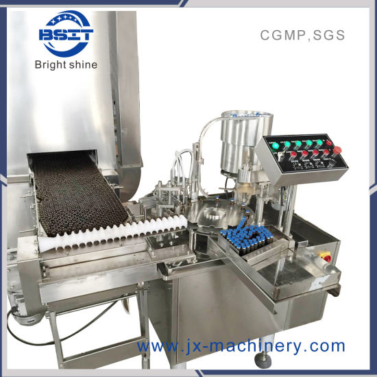 La máquina taponadora de sellado de llenado de líquido de jarabe cumple con el certificado GMP