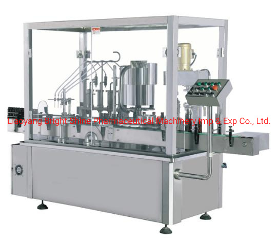 Máquina de llenado y tapado de líquidos farmacéuticos orales de jarabe