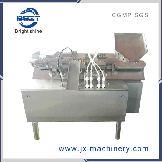 Máquina de sellado de llenado de ampollas de inyector farmacéutico de control PLC con Ce (4 cabezales de llenado)