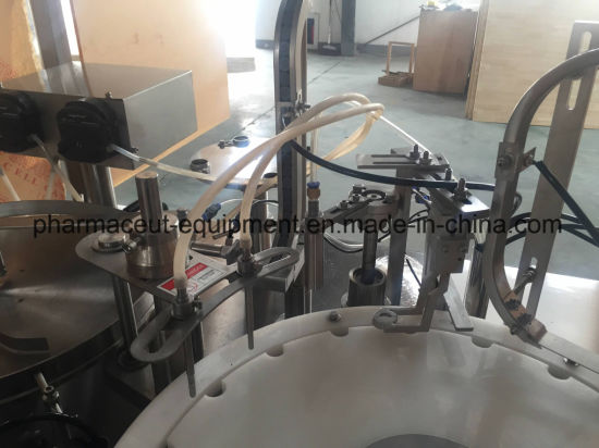 Máquina de sellado de tapones de llenado de viales de inyección de vidrio aséptico con garantía de calidad