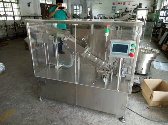 Tableta efervescente en tubo de PP y máquina de llenado de tapa de PE con certificado CE