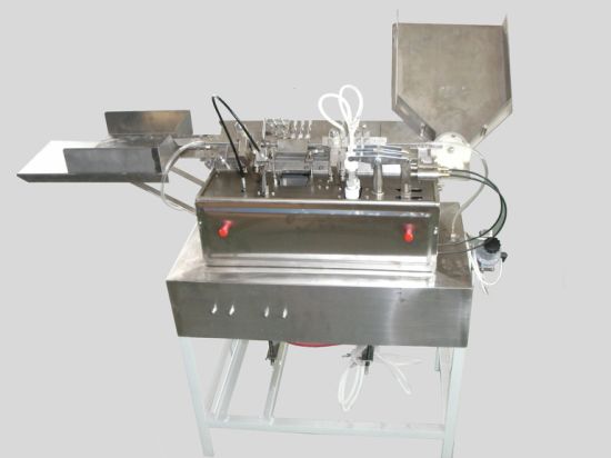 Máquina selladora de plaguicidas de ampolla inyectable con dispositivo de llenado de jeringa de vidrio (5-10 ml)
