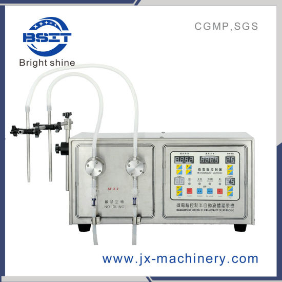 Aceite esencial de la bomba de pistón de la botella de la sola cabeza 10ml / crema / máquina de rellenar líquida