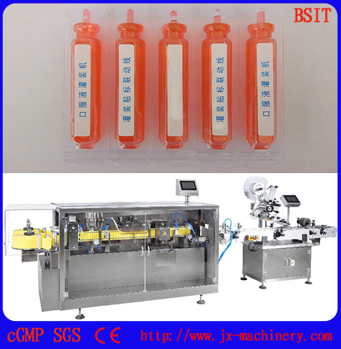 Máquina farmacéutica Máquina de sellado de llenado de ampollas de plástico con estándares GMP de la reunión