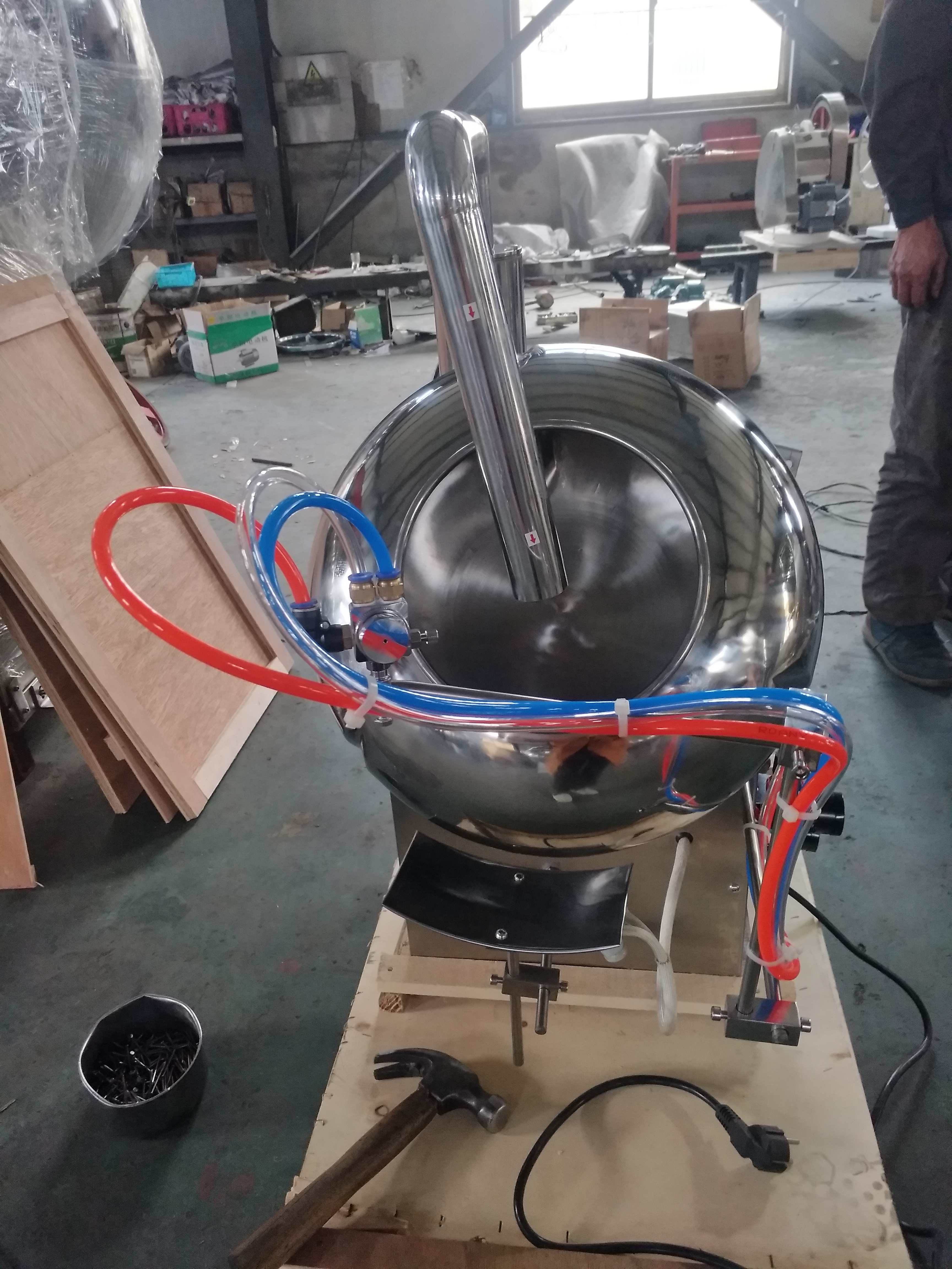 Máquina de recubrimiento de película de azúcar BYC Tambre de tambor Máquina de recubrimiento de maní