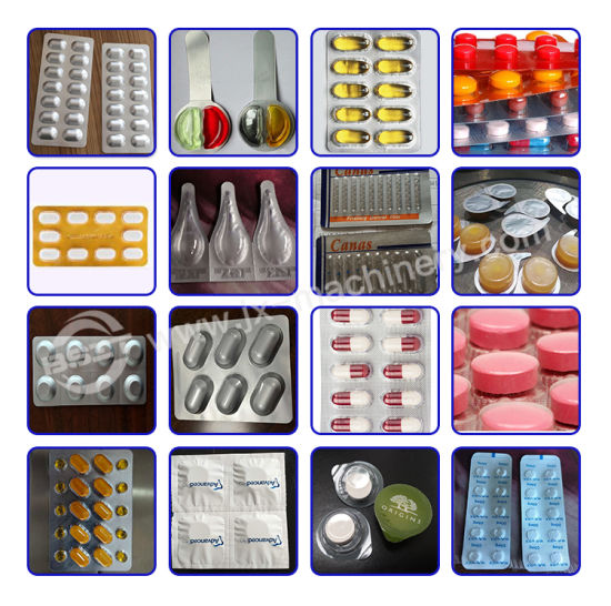 Máquina empacadora de blister de fabricación farmacéutica para tabletas/cápsulas/píldoras
