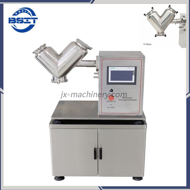 Máquina mezcladora V-Mixer para probador de laboratorio de máquinas farmacéuticas